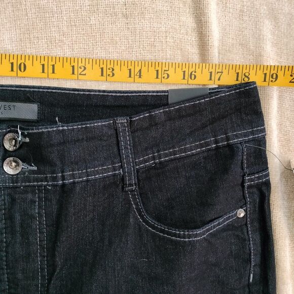 NWT Nine West Style Melanie Skimmer Missy Women Size 16/32 Average Capri Jeans - Picture 4 of 13